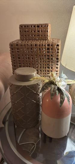 (3) ceramic home decor