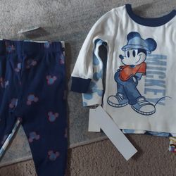 Toddler 4 Piece Pajama Set 18 Mos