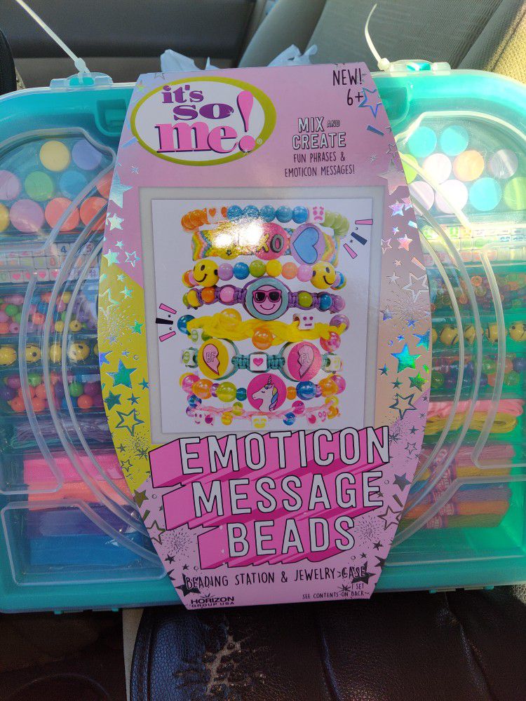 New In Box Emoji Bead Jewelry Set
