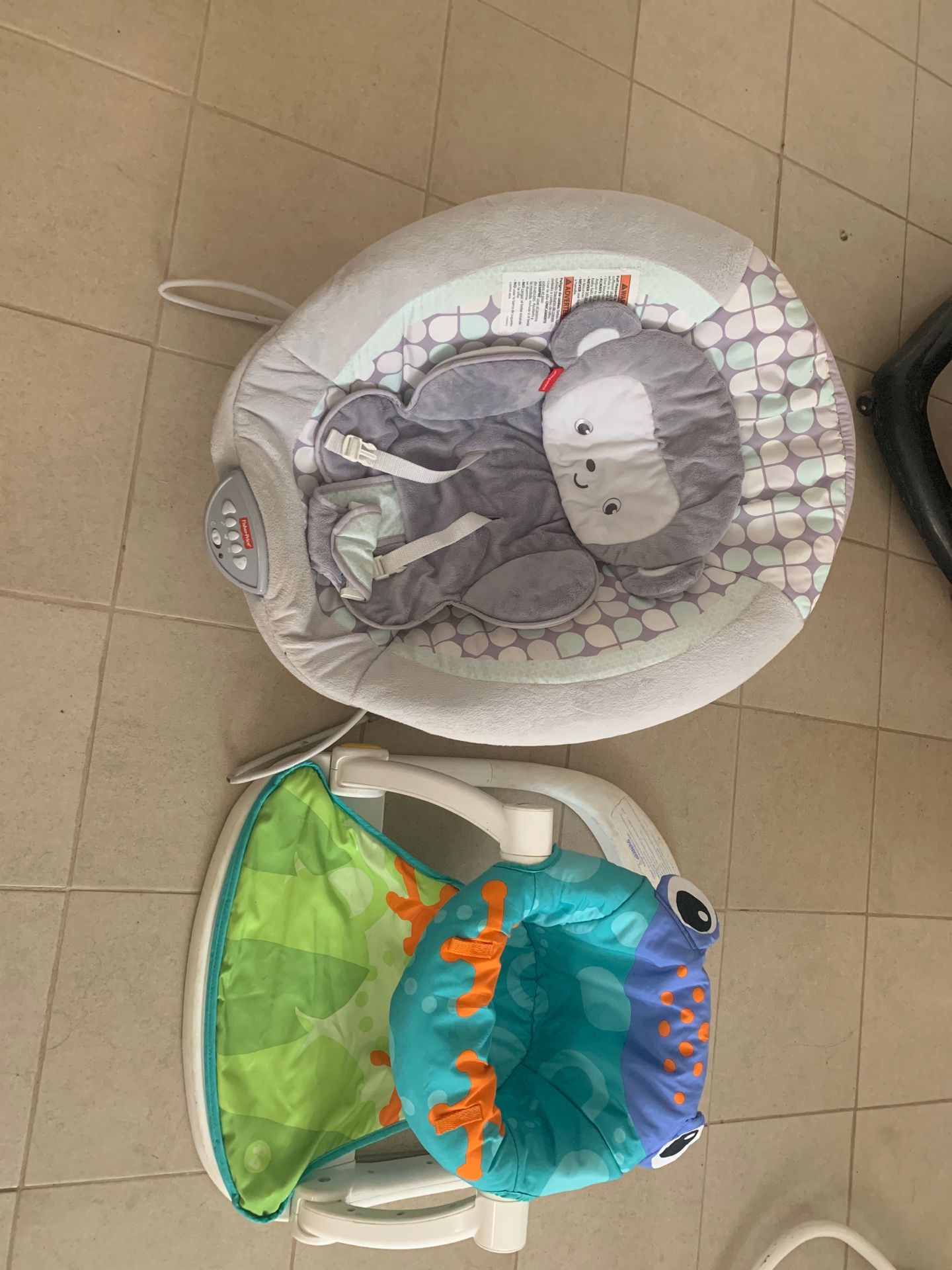 Baby bouncer, chair and car seat