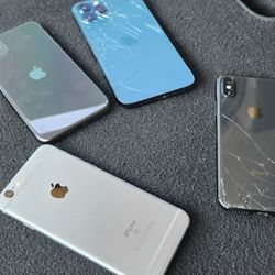 Apple iPhones lot for sale; iPhone 8, iPhone 10, iPhone 11, and an  iPhone 12  pro max - for parts or repair