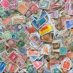 50 Pcs WORLD Stamps Lot RANDOM   - VINTAGE STAMPS  From All Over The World - Bulk WORLD Stamps RANDOM - Antique Retro Ephemera Art Collectibles bulk 