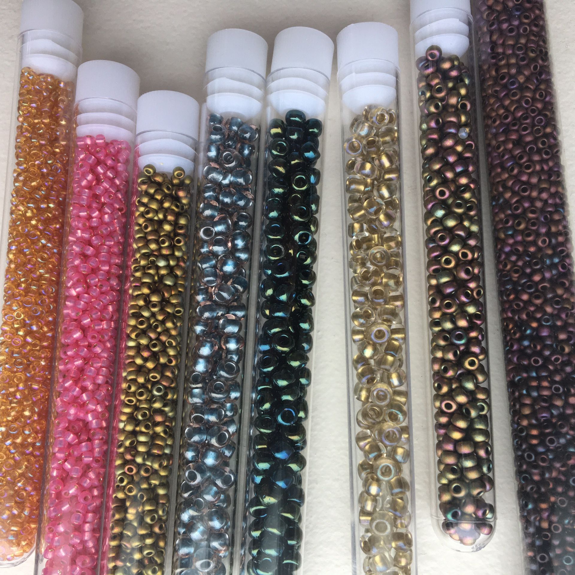 Glass Seed Beads In Vials Size 11/0, 8/0, 6/0 #E19