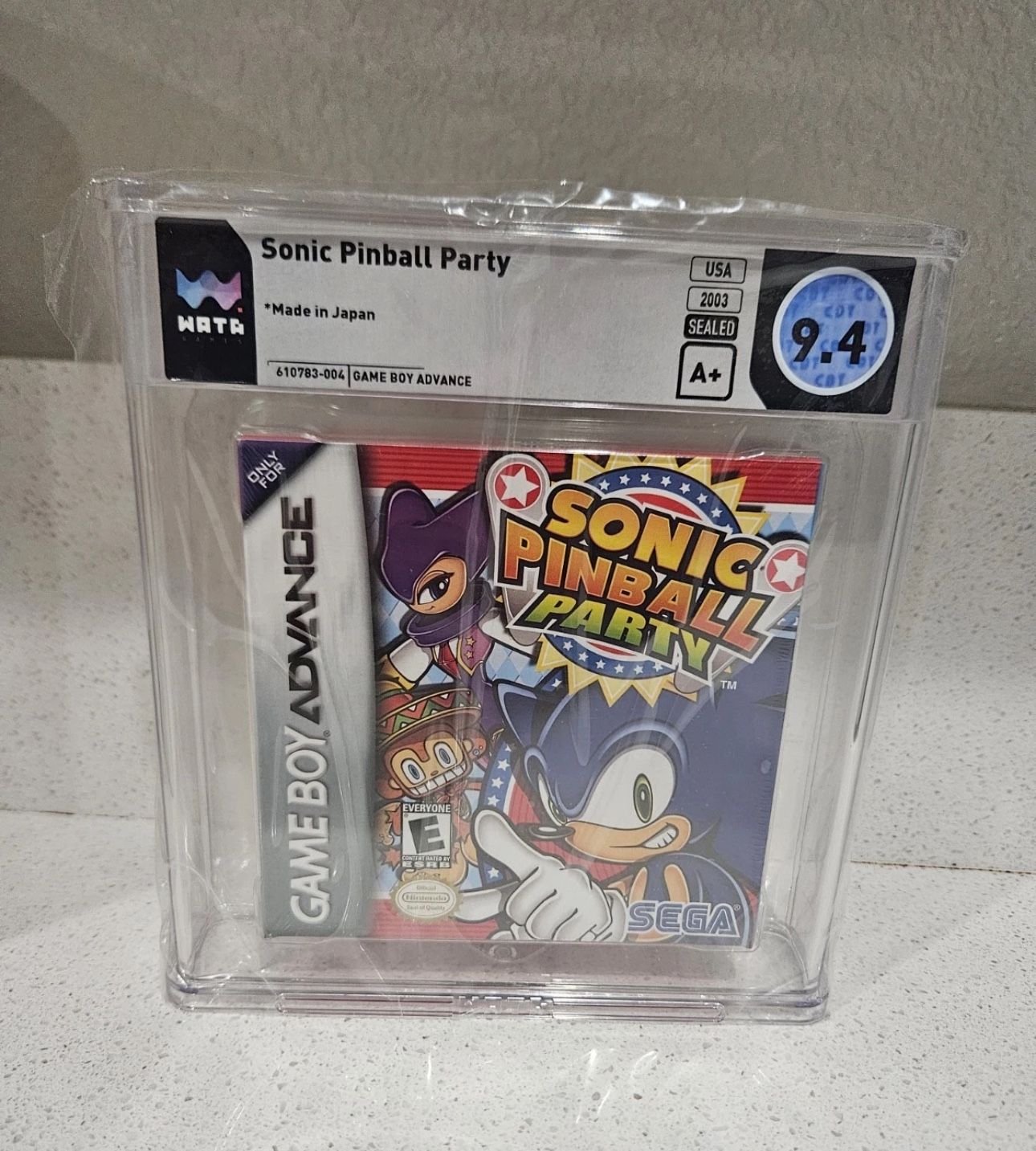 Sonic Pinball Party (Nintendo Game Boy Advance, 2003) – WATA 9.4 A+ Sealed
