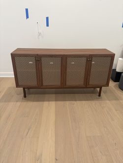 Media TV Stand w/ 4-Door Storage