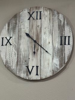 Rustic wood clock