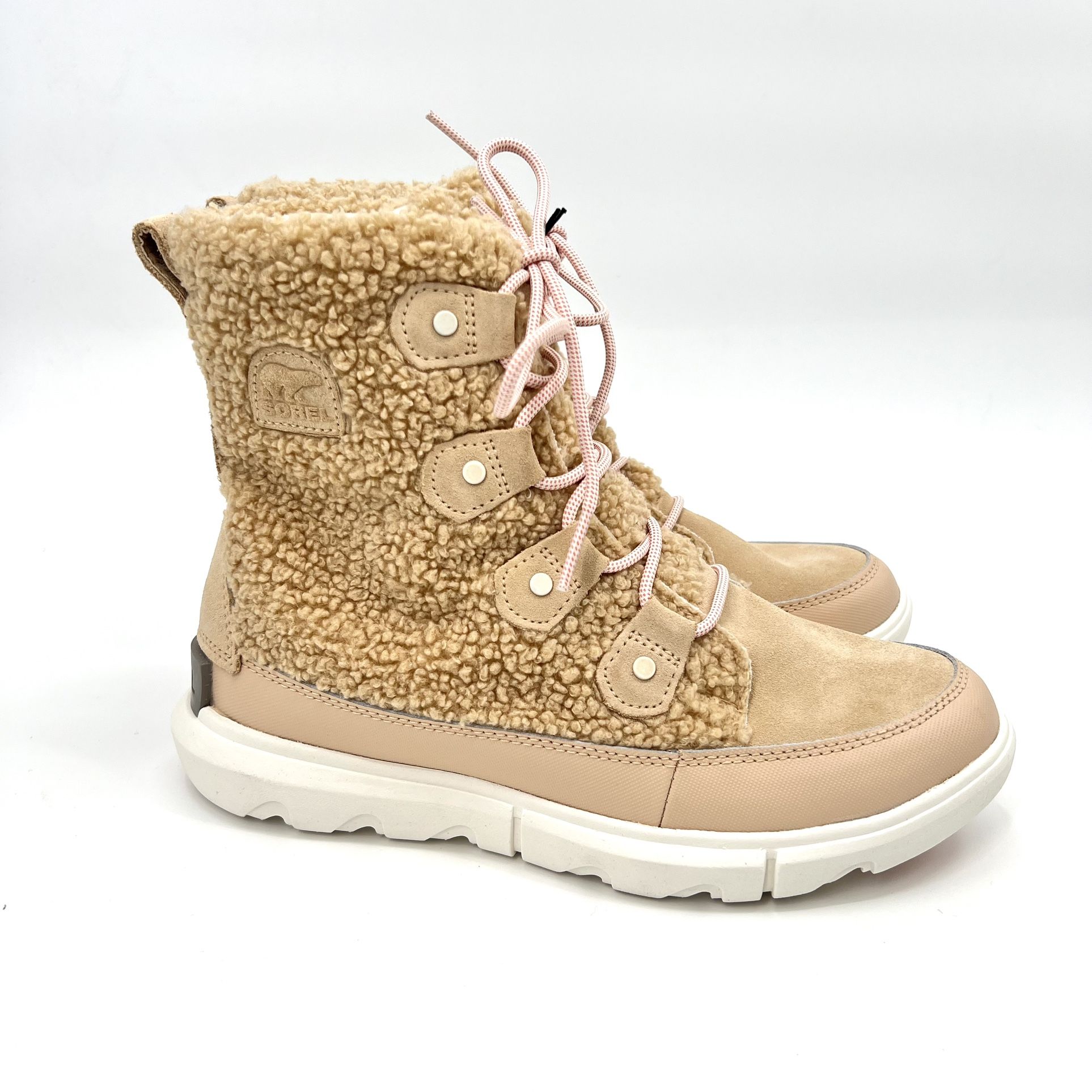 NEW Sorel Women’s Explorer II Joan Boot in Nova Sand and Sea Salt Women's 9