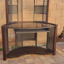 Glass And Metal Desk