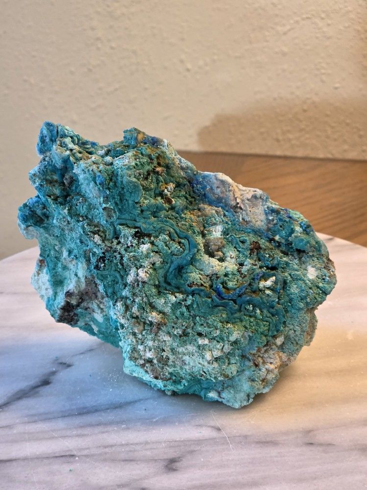 1.9 Lb (851g) Chrysocolla Specimen Quartz Crystal