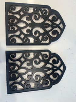 Distressed Wood Wall Decor Panels in Black- set of 2