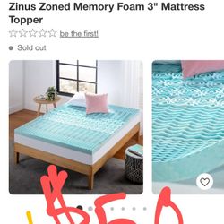 Zinus Zoned 3 Inch Mattress Topper
