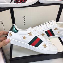 Gucci White Shoes With Box 
