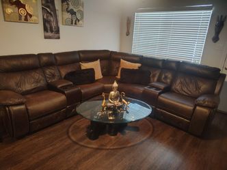 Brown sectional