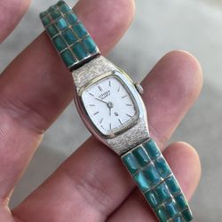 Native American Turquoise Sterling Silver CITIZEN Watch 