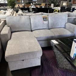 Stunning Gray Sleeper Sectional! $899 🩶📦