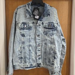 Men's Flex Denim Trucker Jacket New Xl