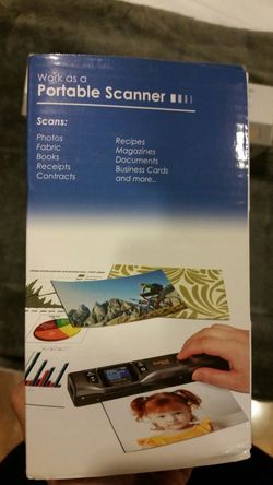 Available! Portable scanner + auto-feed dock and case