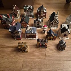 Ceramic Christmas Village Pieces