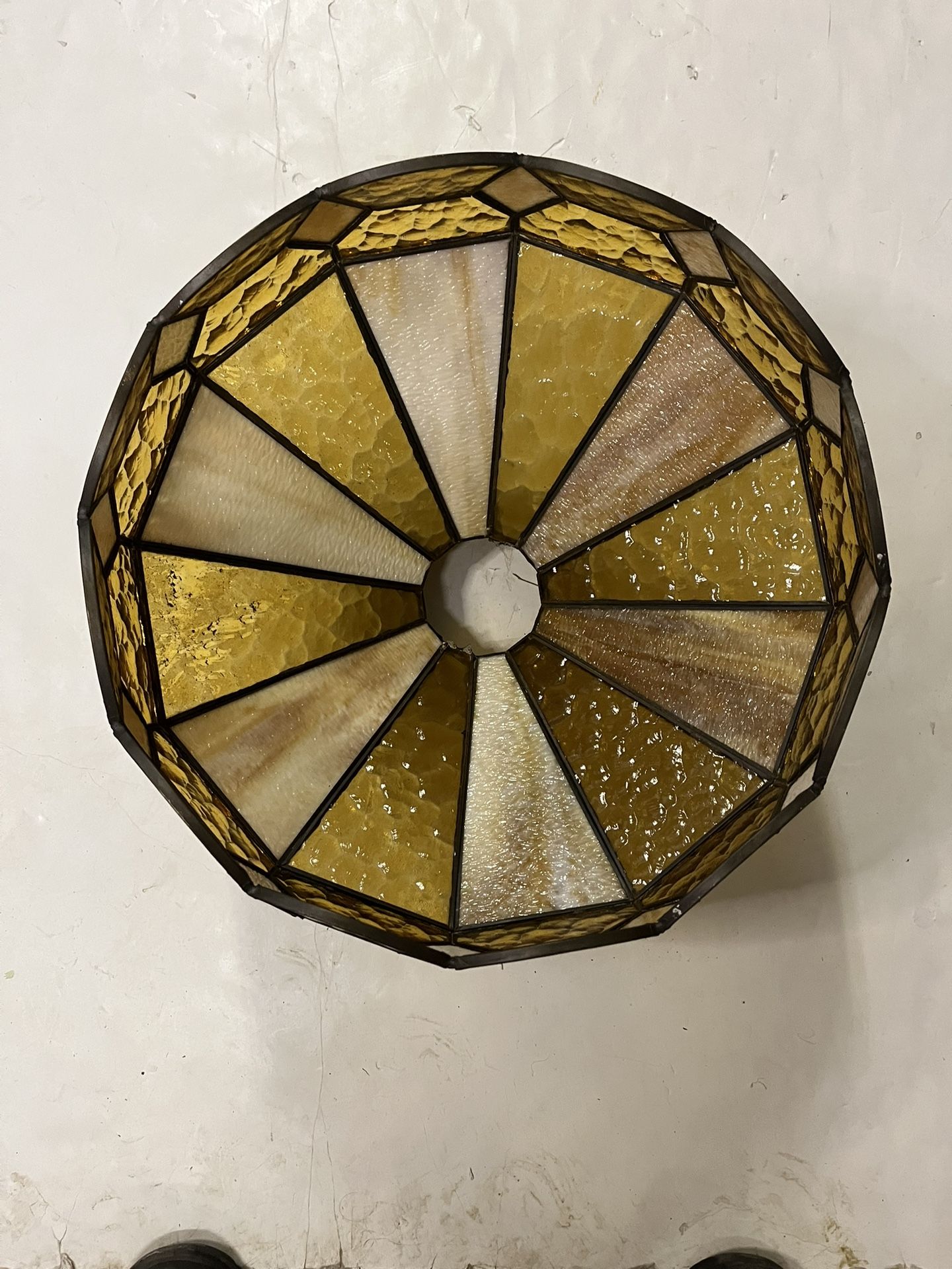 Antique Victorian Glass Lamp Shade Arts & Crafts Deco