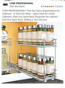Lynk Professional Pull Out Spice Rack - Qty 4