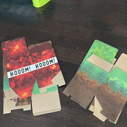 Minecraft boxes for party decor