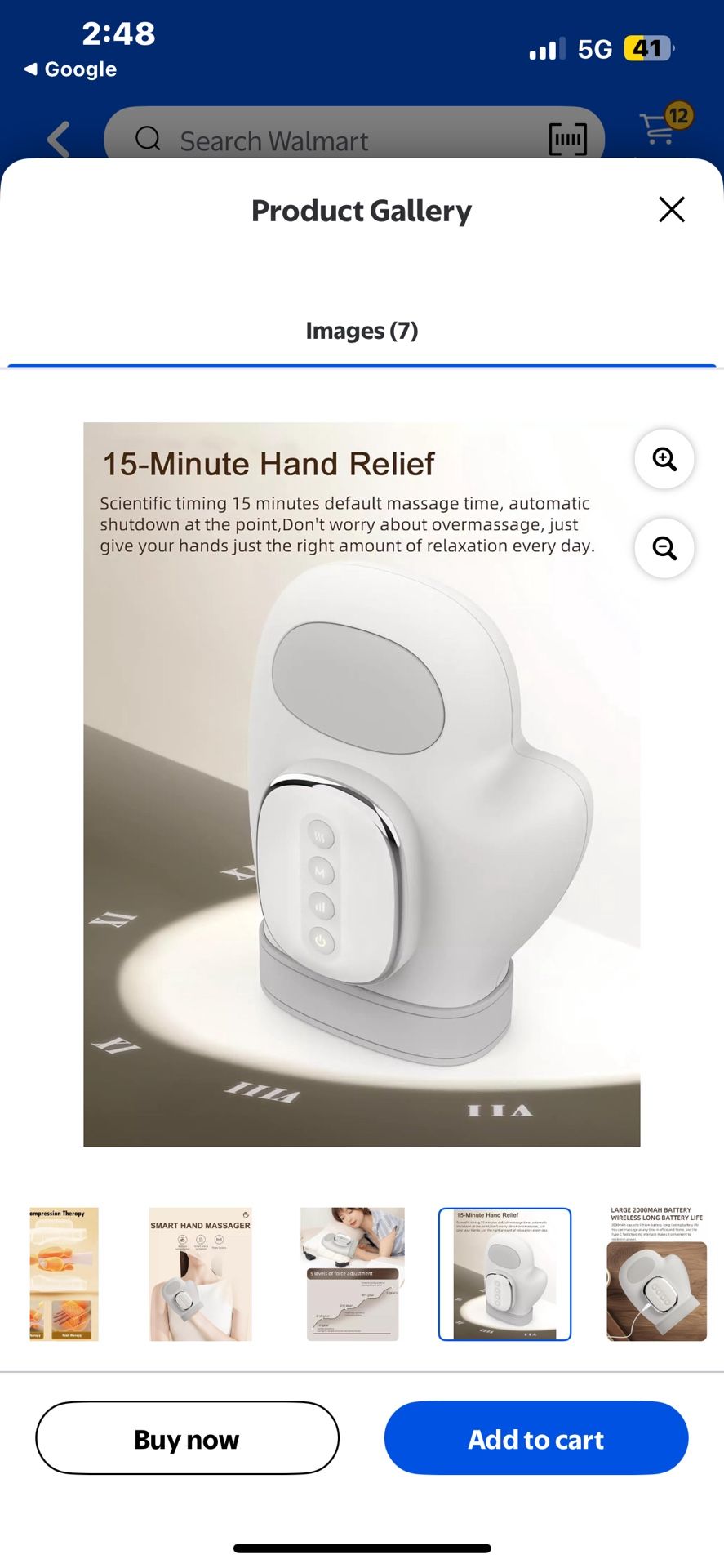 CordlessHand Massager with Heat Compression Relief, 3 Modes 5, Arthritis and Wrist Carpal Tunnel Relax Muscles and Joints, Long Battery Life, Gift for