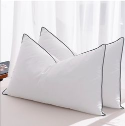 ​NEW Mosluna Luxury Hotel Feather & Down Pillows - Queen Size Set of 2 - Airyfil