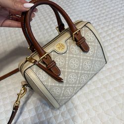 Tory Burch T Monogram Petite Barrel Bag