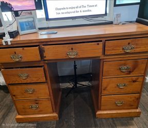 Antique Desk with Original Brass Handles
