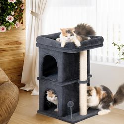 Large Cat House Cozy Condos Scratching Post Tower Perch Tree Indoor Cats