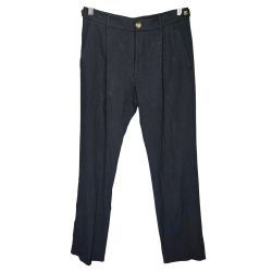 Vince Black High Rise Tapered Pleated Trousers Italian Viscose Size 4