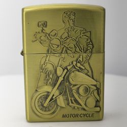 3D Carved Motorcycle Rider  Cruising Lighter, Windproof