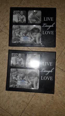 Set of black picture frames