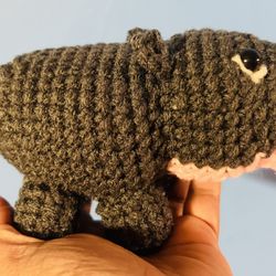 Moodang hippo baby Crochet Doll PLUSH figure toy Amigurumi handmade Moo deng