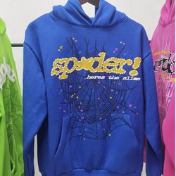 Sp5der Tc Hoodie Blue 