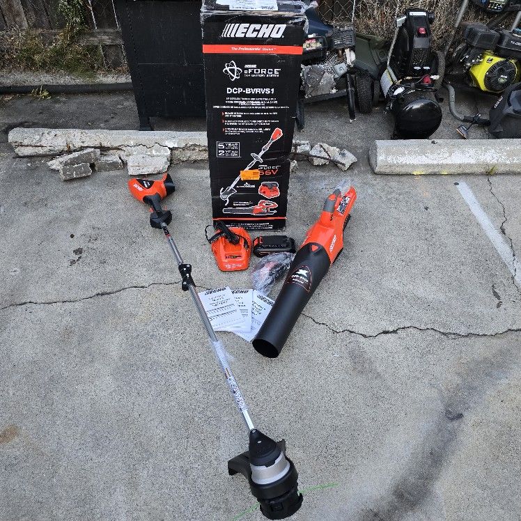 ECHO 56V eFORCE Cordless Straight Shaft String Trimmer and