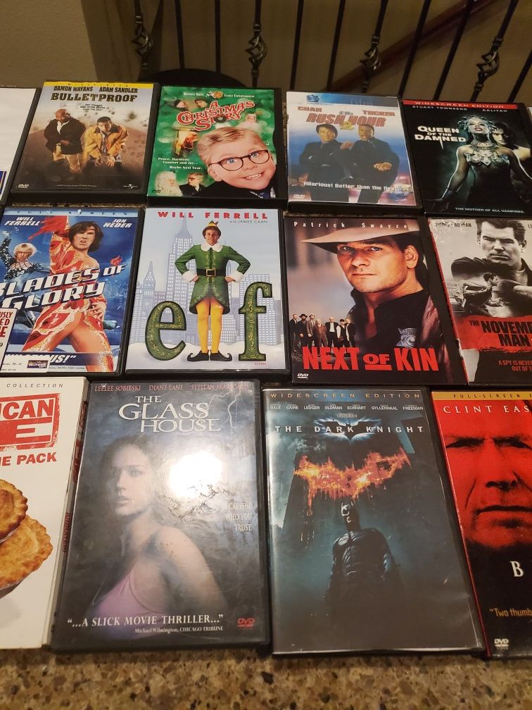 Over 30 dvd movies Also several TV series