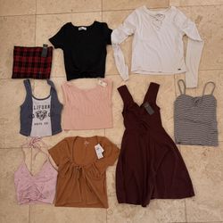 Brand New Abercrombie Dress, Hollister Shirts 