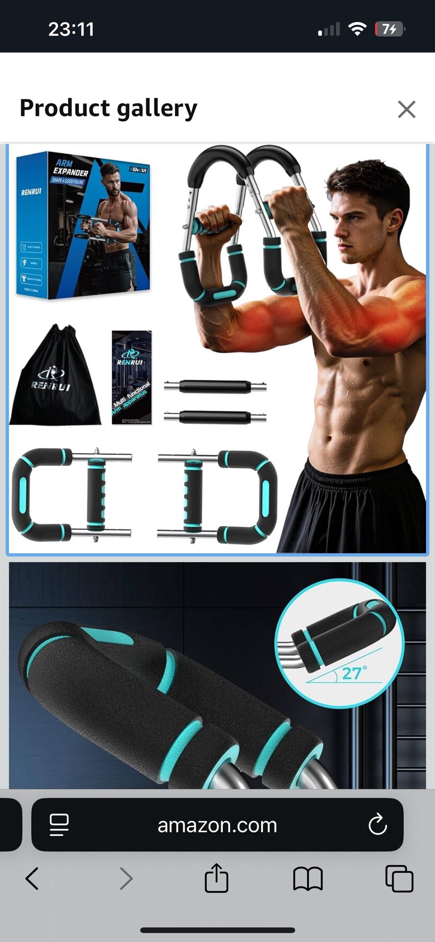 Twister Arm Trainer, Adjustable 5 Resistance Levels (40-130 lbs) Chest & Arm Workout Equipment for Men & Women, Ergonomic Home Gym Strength Trainer wi