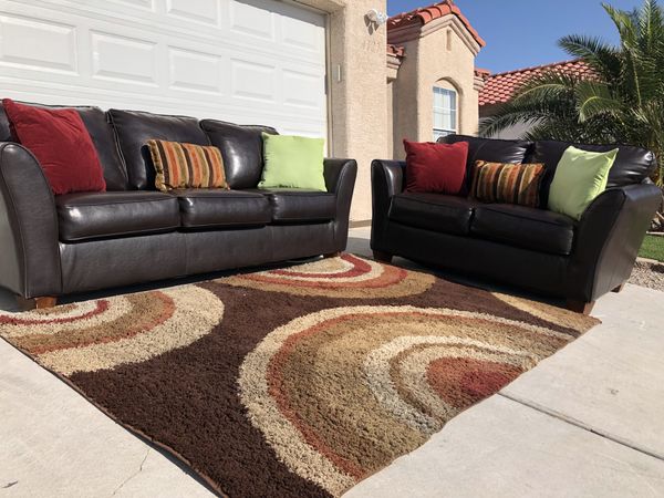 Beautiful Ashley Furniture Faux Leather Sofa And Loveseat Not