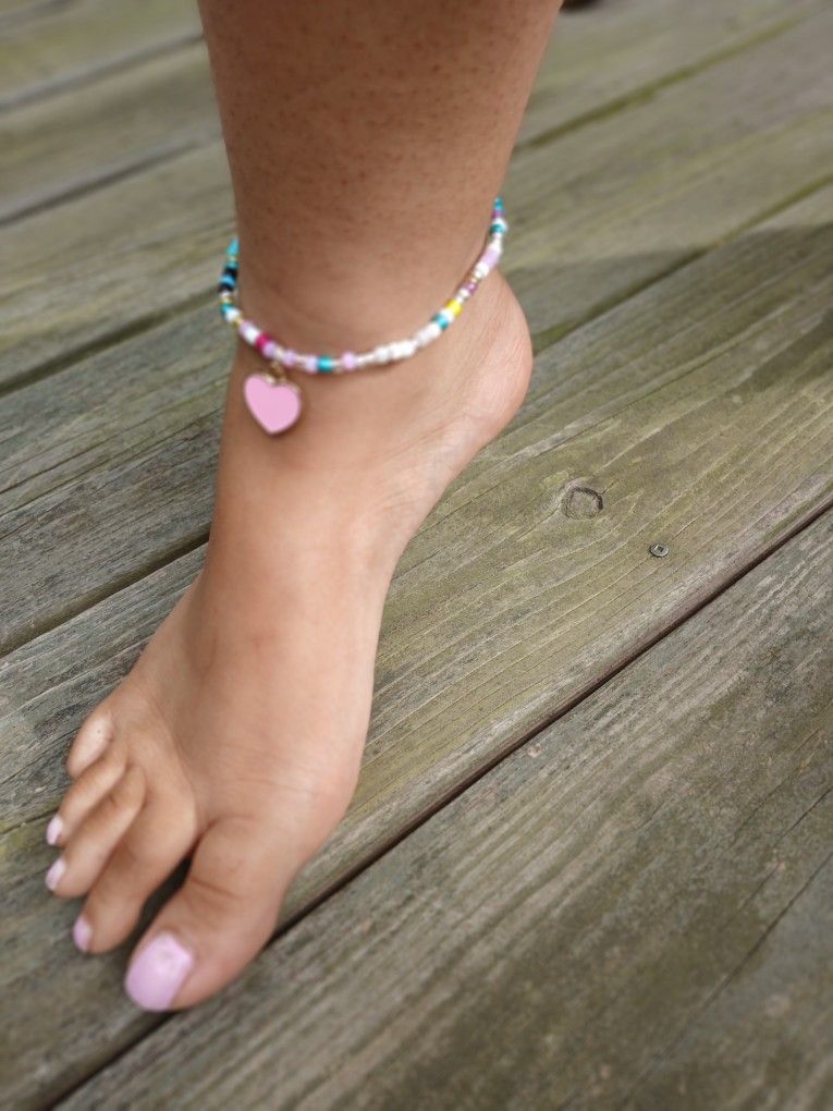 Pink Heart CHARM ANKLET
