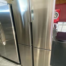 Haier Refrigerator Stainless Steel 33 "width Counter Depth 