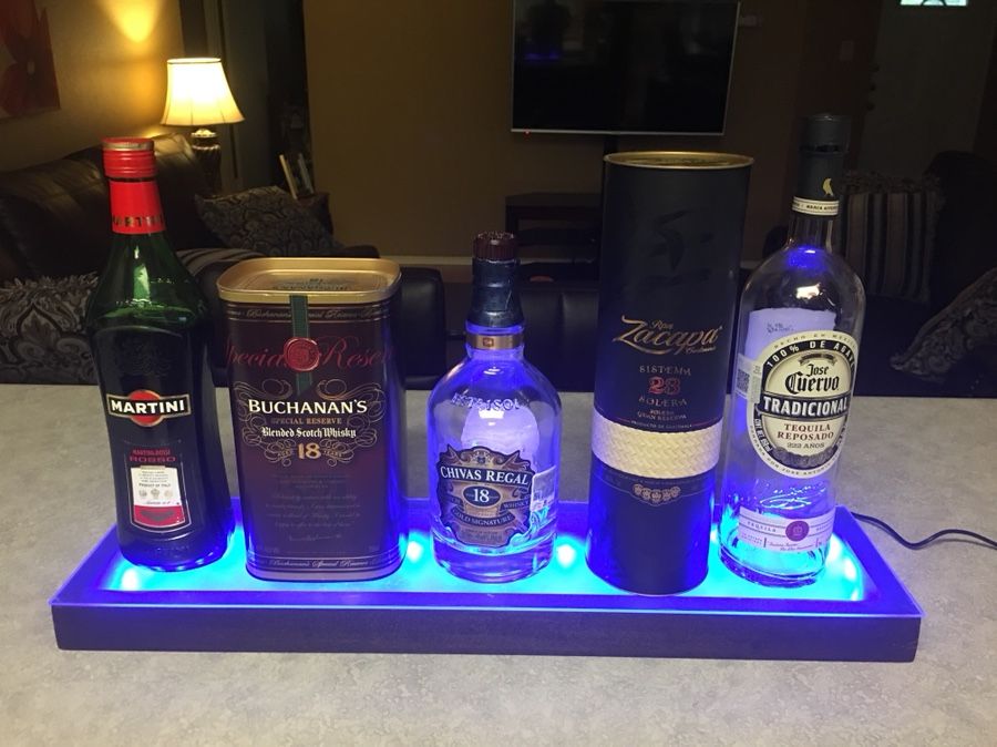 Iluminated bottle displays