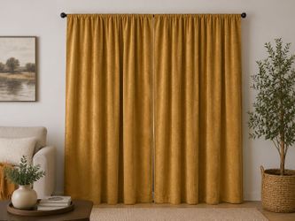 Gold Curtain Panels by Mainstays