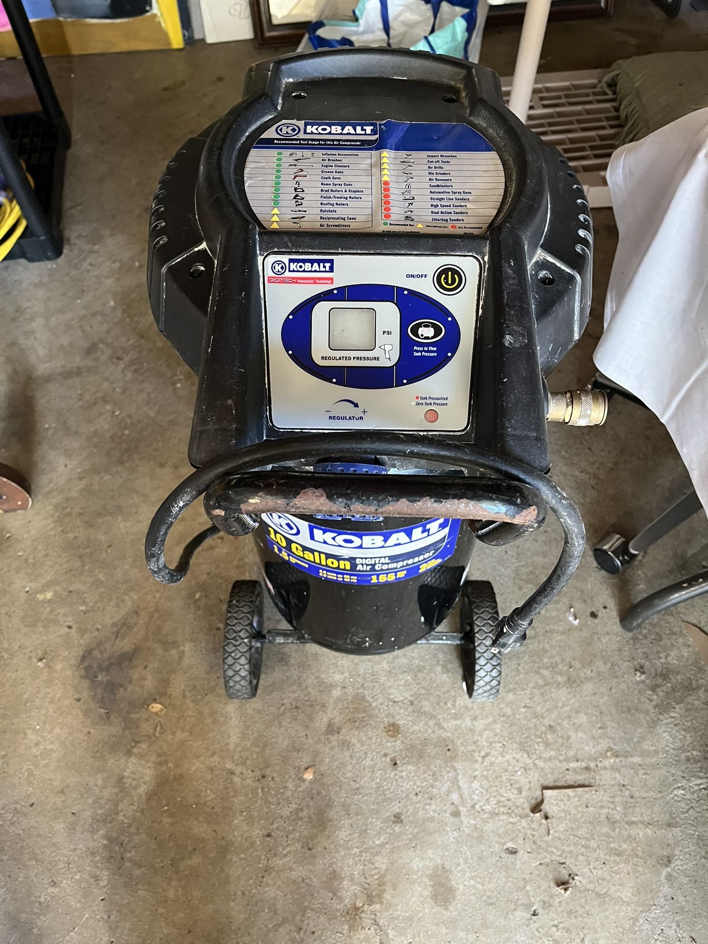 Kobalt 10 Gallon Digital Air Compressor