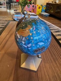 Vintage Alexander Kalifano Semi-precious Gemstone Globe