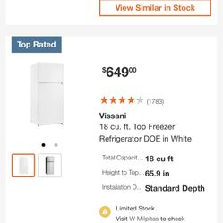 Vissani Stainless Fridge