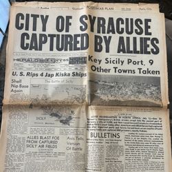 Vintage 1943 HERALD EXPRESS Newspaper