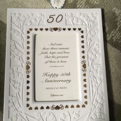 Picture Frame, Porcelain, 50 Th Anniversary .