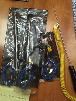 Type K thermocouple probes for air, surface, general penetration